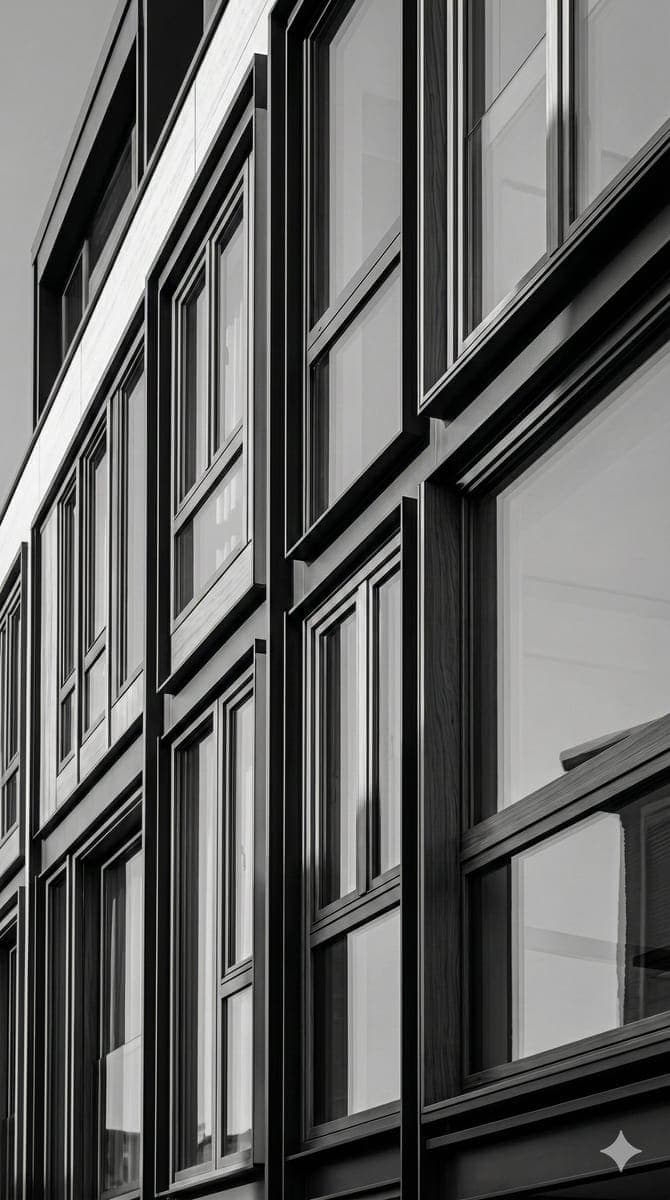 Ambiente moderno con serramenti Oknoplast