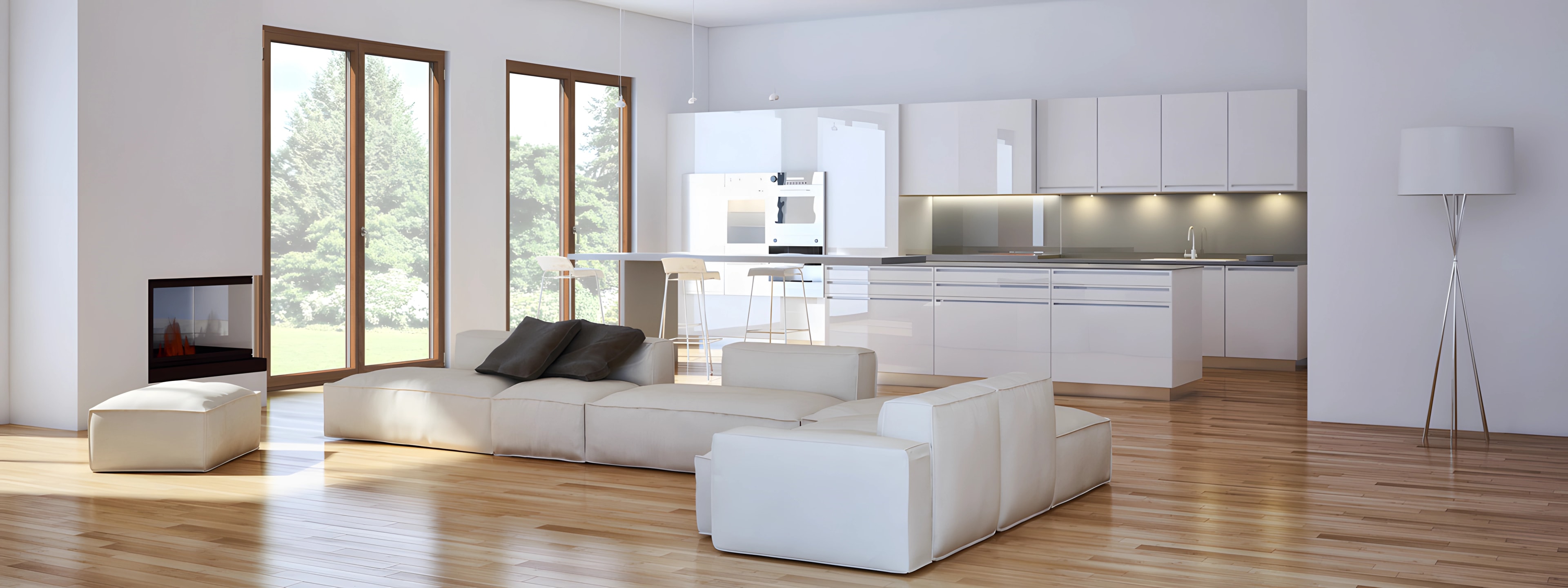 Ambiente ristrutturato con serramenti moderni